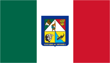 Sonora unofficial tricolor flag