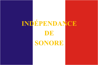 Flag of the Gaston de Raousset-Boulbon proclaiming the Independent
State of Sonora (1853)