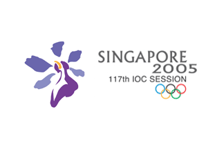 [Flag of of the 117th IOC Session - Singapour 2005]