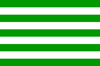 9 green-white stripe flag