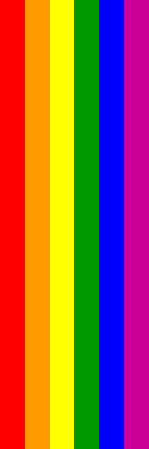 Vertical rainbow flag