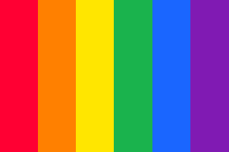 [Vertical rainbow flag]