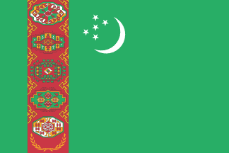 AUFNÄHER Patch FLAGGEN flagge Turkmenistan flag Fahne  7x4.5cm 