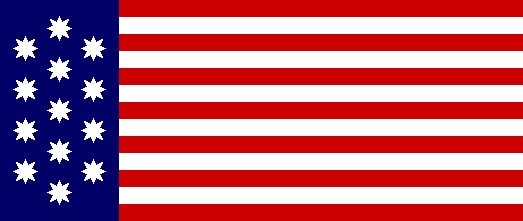 [U.S. 13 star Shaw flag]