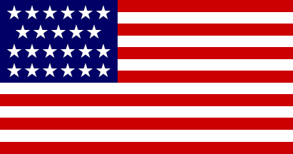 [U.S. 23 star flag 1820]