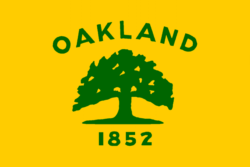 Oakland, California - Fahnen Flaggen Fahne Flaggenshop Fahnenshop Versand kaufen bestellen