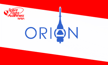 [Orion launch flag]