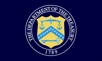 [Alternate Blue Flag of the Department of the Treasury]