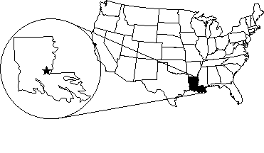 [Tunica-Biloxi - Louisiana map]