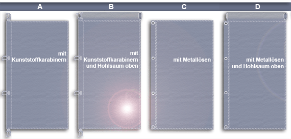 Konfektionierungsvarianten Qualitts-Flaggen Hochformat