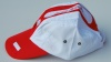 Lauf-Cap Polen rot-weiß: Bikercap-Polen-rot-weiss-von-der-Seite 