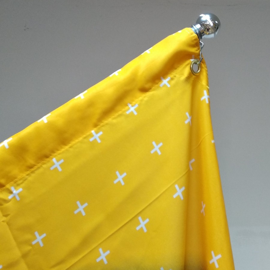 Schlüsselanhänger Flagge Fahne Mandschurei Alu 40 x 57 mm 