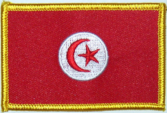 Bild von Aufnäher Flagge Tunesien-Fahne Aufnäher Flagge Tunesien-Flagge im Fahnenshop bestellen