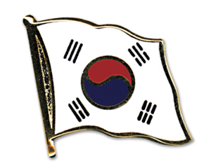 Bild von Flaggen-Pin Südkorea-Fahne Flaggen-Pin Südkorea-Flagge im Fahnenshop bestellen
