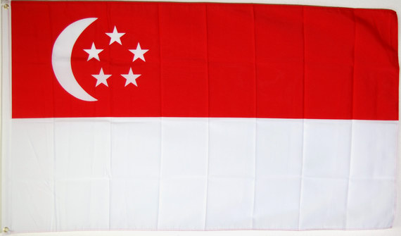 Bild von Flagge Singapur-Fahne Singapur-Flagge im Fahnenshop bestellen