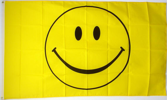 Bild von Smiley-Flagge-Fahne Smiley-Flagge-Flagge im Fahnenshop bestellen
