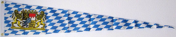 Bild von Wimpel Freistaat Bayern  (150 x 30 cm)-Fahne Wimpel Freistaat Bayern  (150 x 30 cm)-Flagge im Fahnenshop bestellen
