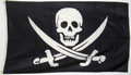 Bild der Flagge "Jack Rackhams Piratenflagge / Jolly Roger (150 x 90 cm)"