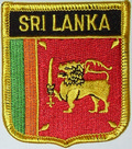 Aufnäher Flagge Sri Lanka
 in Wappenform (6,2 x 7,3 cm) kaufen bestellen Shop