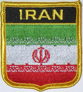 Aufnäher Flagge Iran
 in Wappenform (6,2 x 7,3 cm) kaufen bestellen Shop