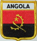 Bild der Flagge "Aufnäher Flagge Angola in Wappenform (6,2 x 7,3 cm)"