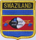 Bild der Flagge "Aufnäher Flagge Swasiland in Wappenform (6,2 x 7,3 cm)"