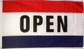 Bild der Flagge "Flagge Open (rot-weiß-blau) (150 x 90 cm)"