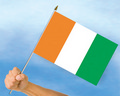Bild der Flagge "Stockflaggen Elfenbeinküste (Republic Côte d Ivoire) (45 x 30 cm)"