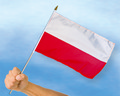 Stockflaggen Polen
 (45 x 30 cm) kaufen bestellen Shop