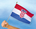 Stockflaggen Kroatien
 (45 x 30 cm) kaufen bestellen Shop