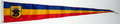 Bild der Flagge "Wimpel Mecklenburg mit Ochsenkopf (150 x 30 cm)"