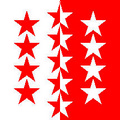Bild der Flagge "Flagge des Kanton Wallis"