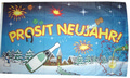 Bild der Flagge "Flagge Silvester - Prosit Neujahr (150 x 90 cm)"