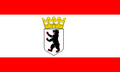Landesdienstflagge Berlin
 (90 x 60 cm) kaufen bestellen Shop