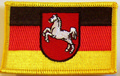 Aufnher Flagge Niedersachsen
 (8,5 x 5,5 cm) kaufen bestellen Shop