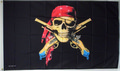 Bild der Flagge "Flagge Pirat mit Pistolen (150 x 90 cm)"