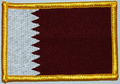 Aufnäher Flagge Katar
 (8,5 x 5,5 cm) kaufen bestellen Shop