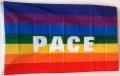 Bild der Flagge "Friedensfahne mit Aufdruck PACE (150 x 90 cm)"