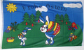 Flagge Frohe Ostern - Ostereier verstecken (150 x 90 cm) kaufen