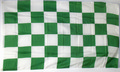 Karo-Fahne grün-weiß (150 x 90 cm) kaufen