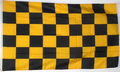 Bild der Flagge "Karo-Fahne schwarz-gelb (150 x 90 cm)"