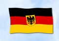 Dienstflagge Deutschland
 im Querformat (Glanzpolyester) kaufen bestellen Shop
