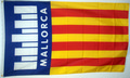Flagge von Mallorca (Balearen) mit Schrift
 (150 x 90 cm) kaufen bestellen Shop Fahne Flagge