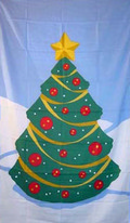 Bild der Flagge "Banner Weihnachtsbaum (90 x 150 cm)"