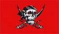 Rote Totenkopf-Flagge
 (150 x 90 cm) kaufen bestellen Shop