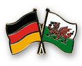 Bild der Flagge "Freundschafts-Pin Deutschland - Wales"