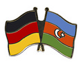 Bild der Flagge "Freundschafts-Pin Deutschland - Aserbaidschan"