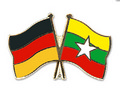 Bild der Flagge "Freundschafts-Pin Deutschland - Myanmar"