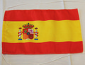 Tisch-Flagge Spanien mit Wappen kaufen
