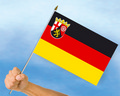Bild der Flagge "Stockflagge Rheinland-Pfalz (45 x 30 cm)"